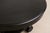 Neoclassical Vintage Black Round Pedestal Coffee Table With Casters For Sale - Image 3 of 5