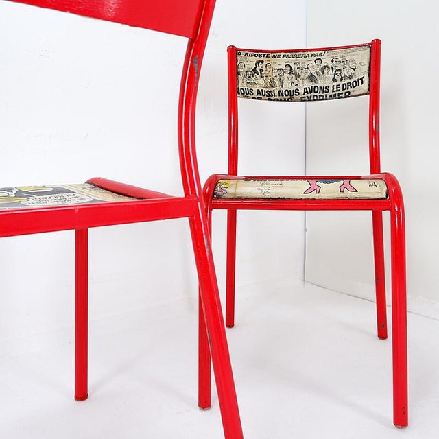 Mullca 510 Revisited Chairs by Charlie Hebdo, Set of 3 For Sale - Image 3 of 16
