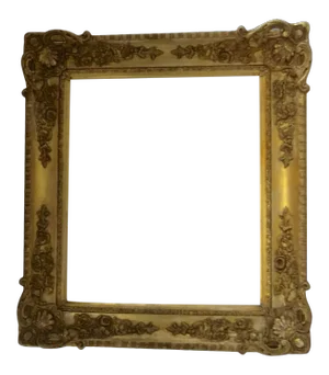 19th Century Gilt Gesso Wood Mirror Rectangle Frame Non Directional