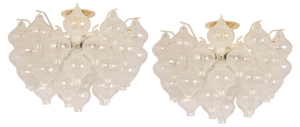Large Glass Flush Mount by Kalmar, Austria, 1960s