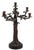 Cold-Painted Bronze Candelabra, 20th C., five candle holders, tree form with cold painted leaves and trunk body, with...