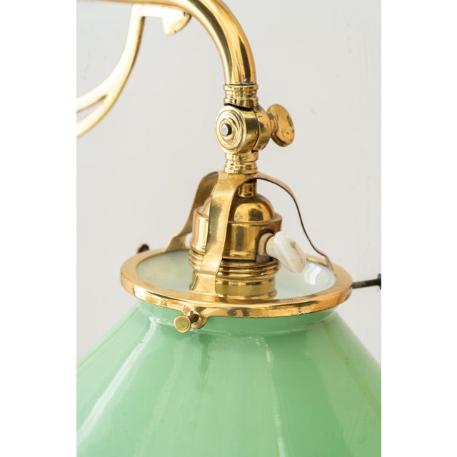 Art Deco Height-Adjustable Swivel Table Lamp with Opal Glass Shade, 1920 For Sale - Image 9 of 18
