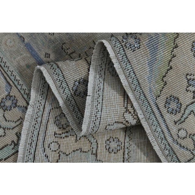 1970s Vintage Persian Handmade Wool Cotton Orange Area Rug For Sale In San Francisco - Image 6 of 11