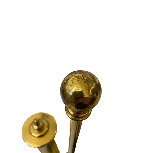 Metal 1970s Chapman Attributed Brass Desk Lamp With Tole Shade For Sale - Image 7 of 8