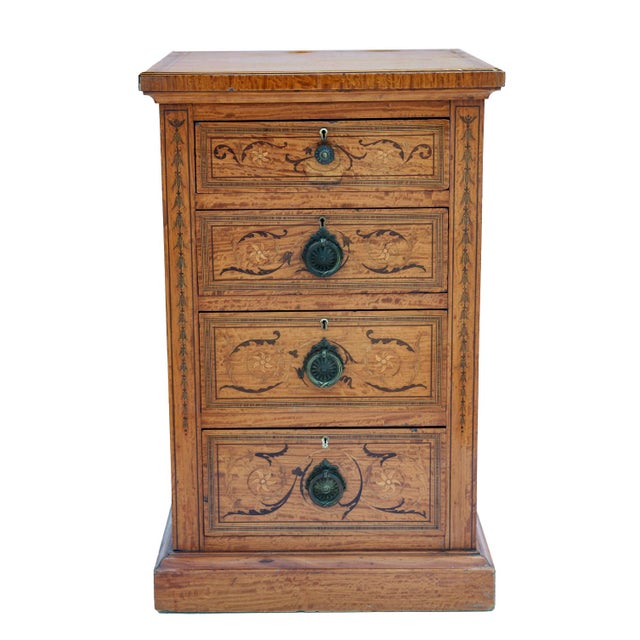 Slender Edwardian Chests of Drawers; A Pair For Sale - Image 9 of 9