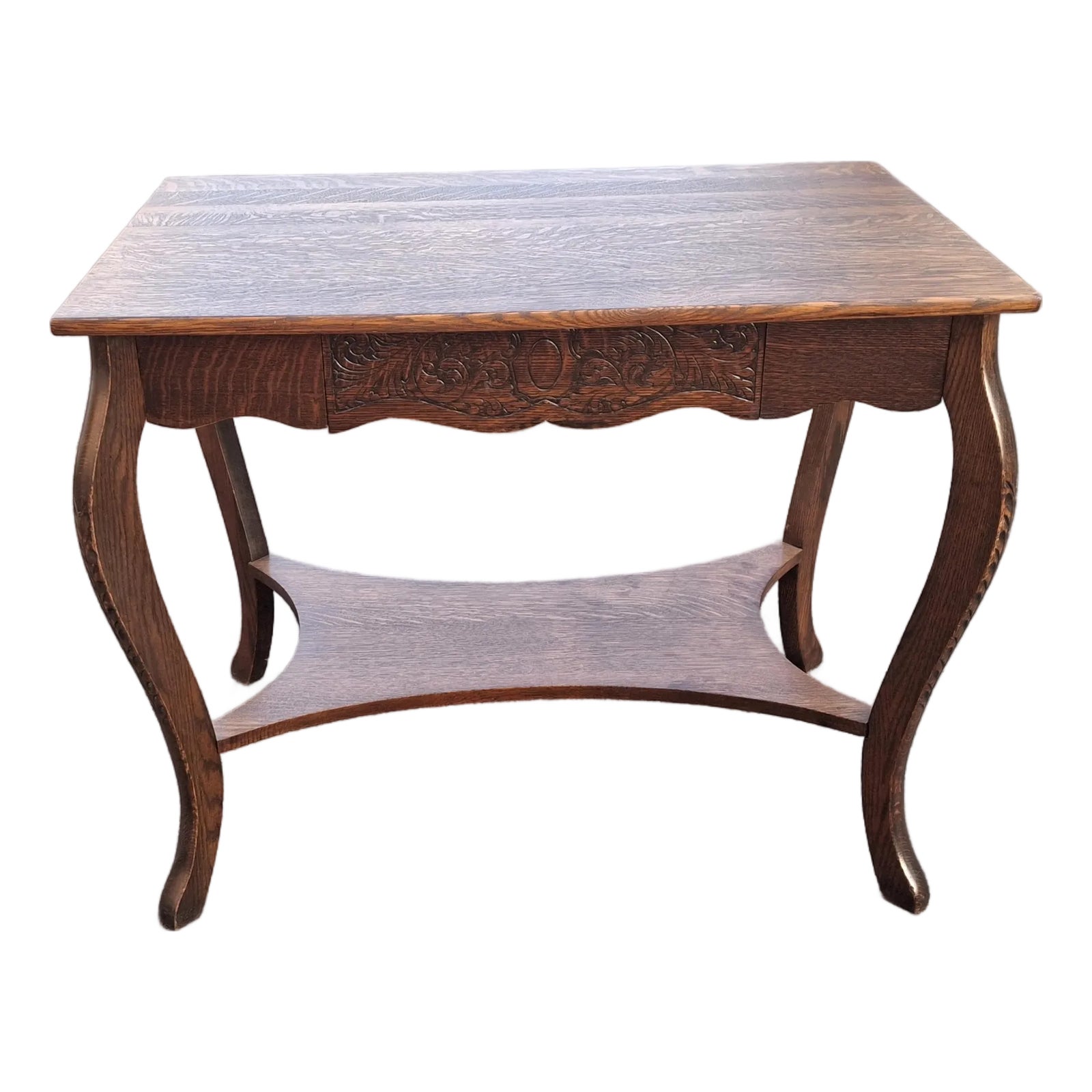 Early 20th Century Larkin Co. Quarter Sawn Tiger Oak Library Table