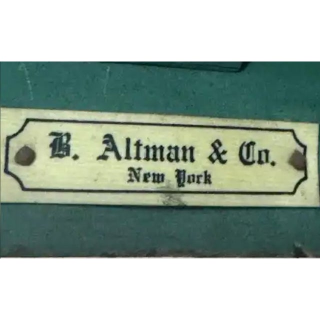 Antique 1920s Paalman Furniture Co Green Drophandle Teawagon Tea Cart W/ Asian Motif For Sale - Image 10 of 10