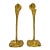 Late 19th Century Pair Art Nouveau German Cast Brass Calla Lily Candlesticks Attributed to Richard Müller For Sale