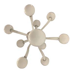 Contemporary Pop White Murano Glass Chandelier