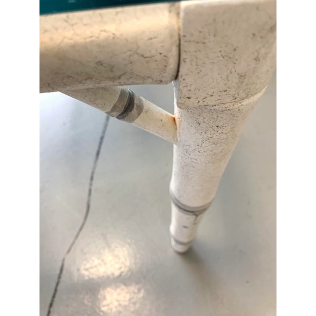 Vintage Mid-Century Hand-Pained Faux Bamboo Coffee Table For Sale In New York - Image 6 of 7