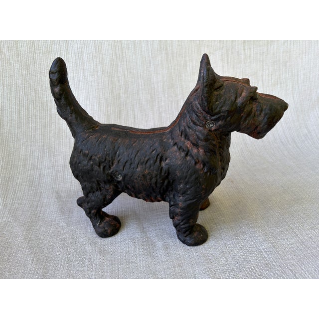 Antique Hubley Cast Iron Scottie Terrier Door Stop For Sale - Image 9 of 15