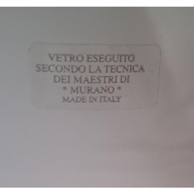 Metal Vintage Italian Table Lamps with Brass Frames and Murano Glass Shades, 1980s, Set of 2 For Sale - Image 7 of 8