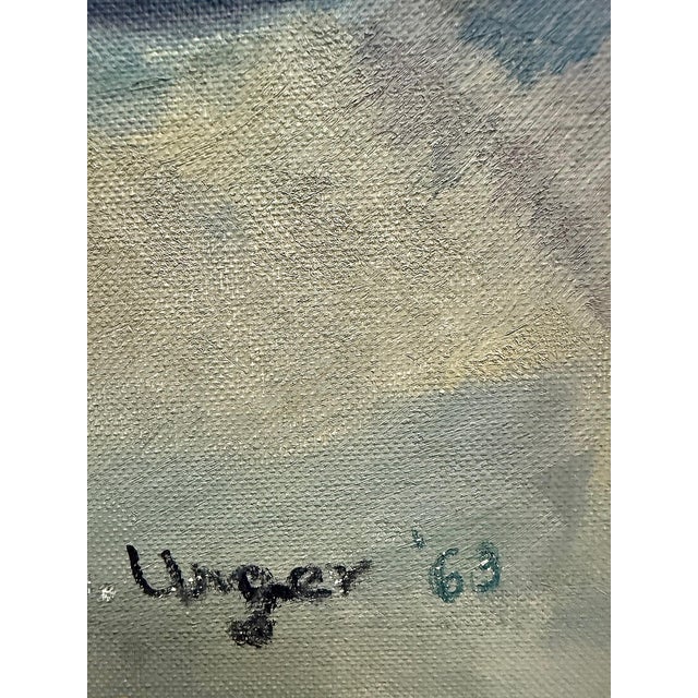 1963 Oil Painting on Board of a Pair of Boots Signed Unger For Sale - Image 9 of 9