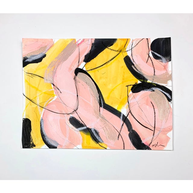 An original acrylic and charcoal drawing on paper exploring the expressive language of the human body through gesture,...