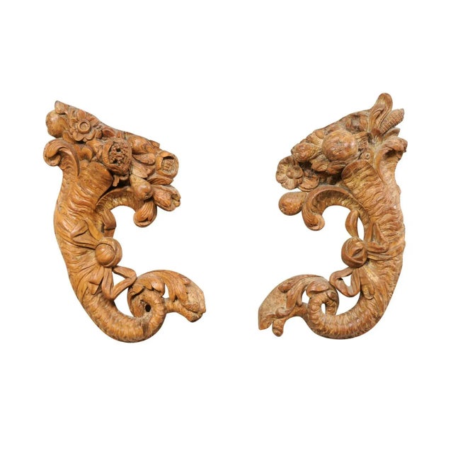 Antique French Cornucopia Wall Plaques - A Pair For Sale - Image 11 of 11