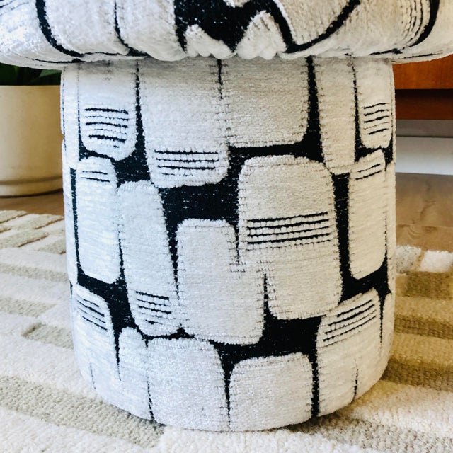 Not Yet Made - Made To Order Mushroom Ottoman in "Parlay" Specialty Fabric For Sale - Image 5 of 9