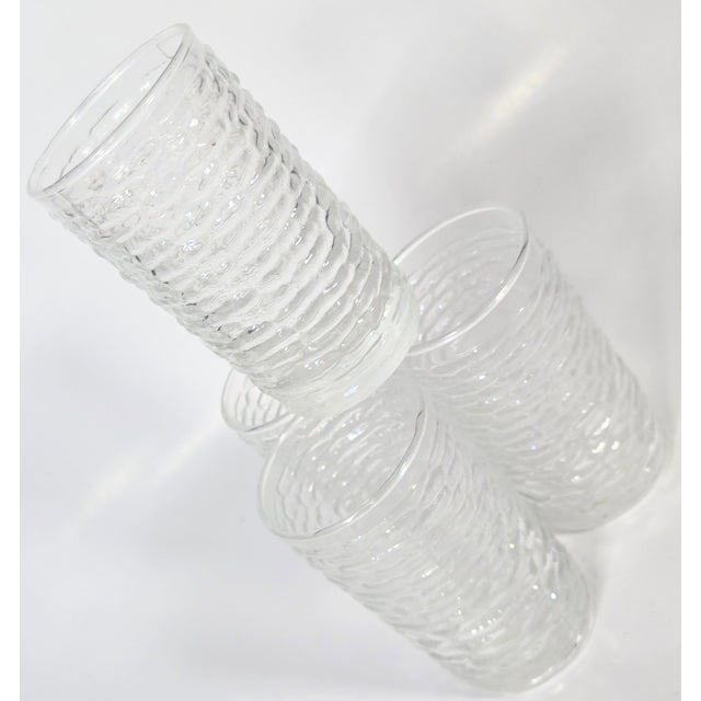 1960s Mid Century Modern Iridescent Ice Liquor Glasses- Set of Four For Sale - Image 11 of 13