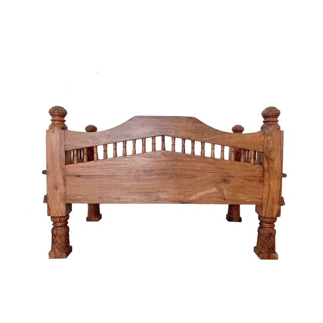 Late 20th Century Hand Carved Teak Asian Settee - A Pair For Sale In Houston - Image 6 of 11