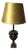 Antique Brass Fabric Shade Cherub Table Lamp, 1930s For Sale