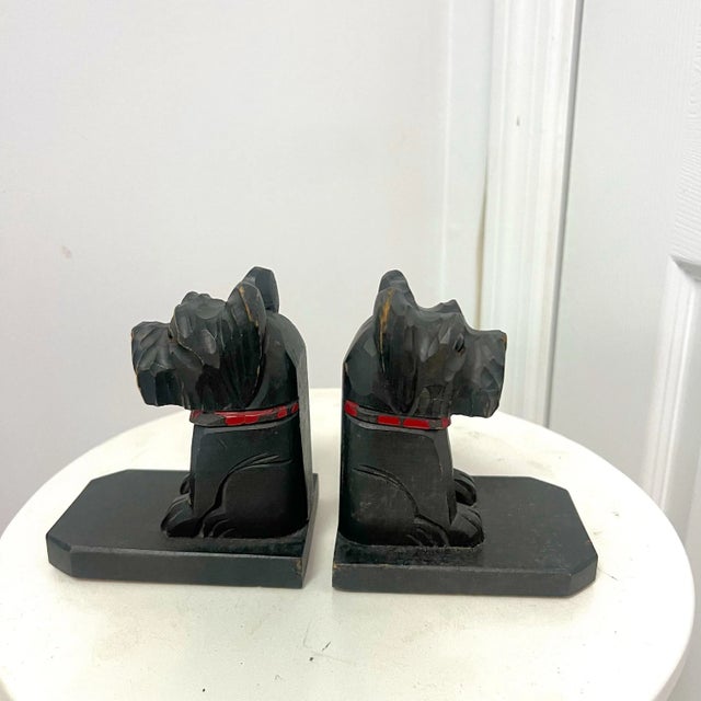 Vintage French Wood Terrier Bookends - a Pair For Sale - Image 10 of 11