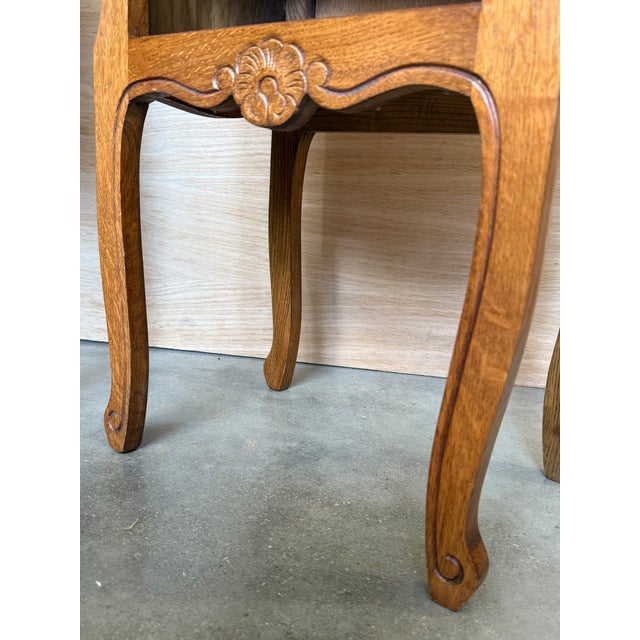 A Pair of Oak Nightstands Tables With Drawer and Open Shelf, 1940 For Sale - Image 12 of 18