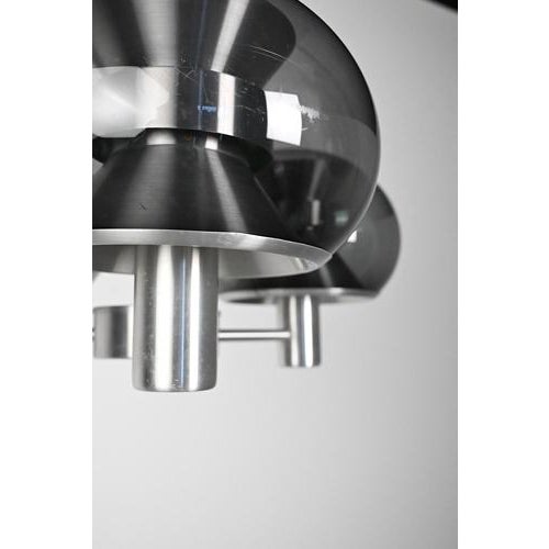 Green Space Age Pendant Light in Metal For Sale - Image 8 of 12