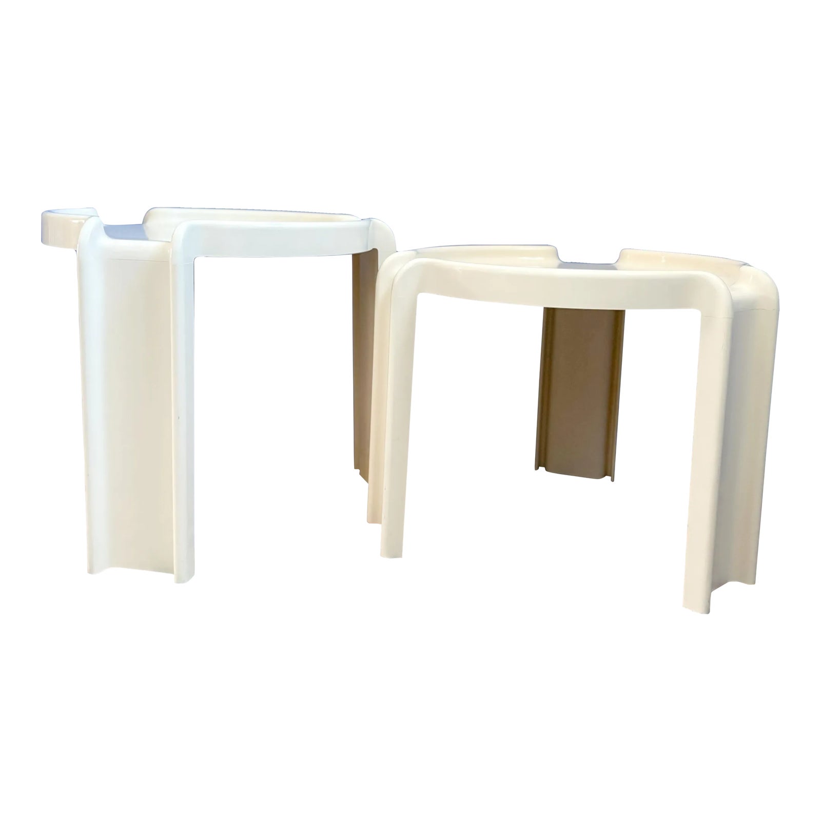 Pair Giotto Stoppino for Kartell Stacking Side Tables