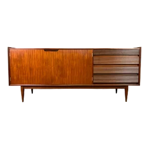 Vintage British Mid Century Modern Afromasia Teak Credenza by Richard Hornby