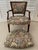 Wood 1970s French 18th Century Floral Pattern Mahogany Bergere Armchair Chair For Sale - Image 7 of 12
