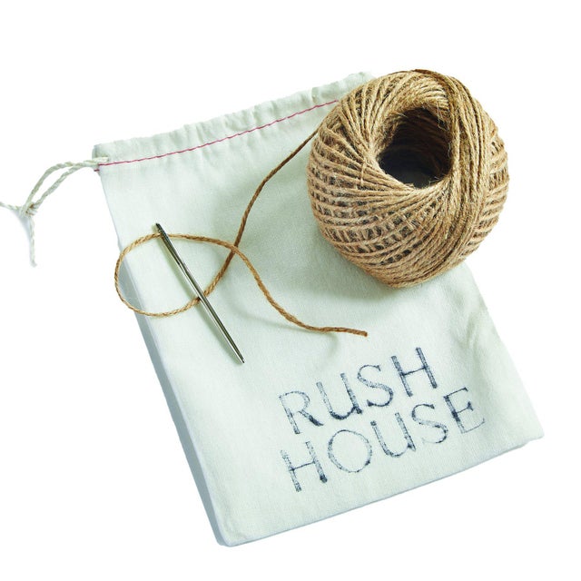 Rush House for Chairish Original Seagrass 9' x 12' Rug with Set of 12 Individual Squares and Sewing Kit For Sale - Image 4 of 11