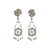 Elegant late 20th-century drop earrings crafted in 14k gold. Featuring 74 brilliant-cut white diamonds with a total carat...