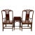 20th Century Chinese Rorsewood Carved Armchairs Set For Sale - Image 12 of 13