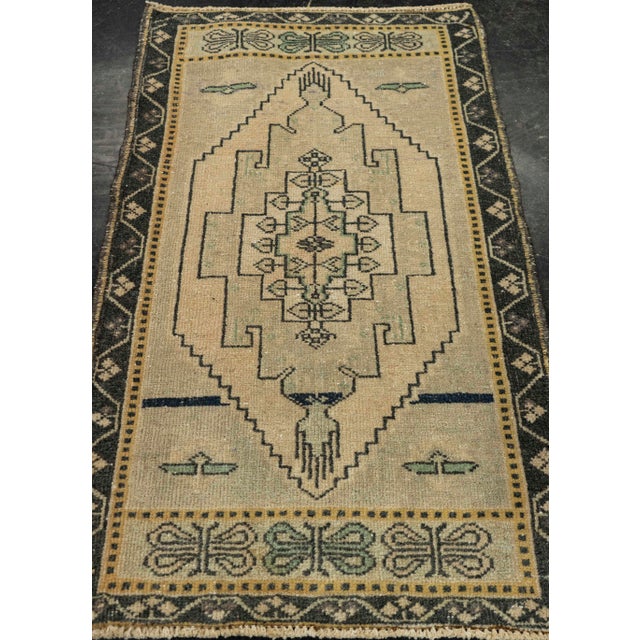Turkish Mini Rug Oriental Hand Knotted Vintage Rug 1'11" x 3'3" #21202 Explore a curated collection of hallway runners,...