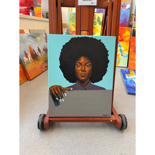 Contemporary The Silent Guarde, 2, Acrylic Painting by Emmanuel Akolo. (2026) For Sale - Image 3 of 12