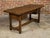 Wood French 1800s Walnut Desk with Three Drawers, Carved Floral Motifs and Patina For Sale - Image 7 of 12