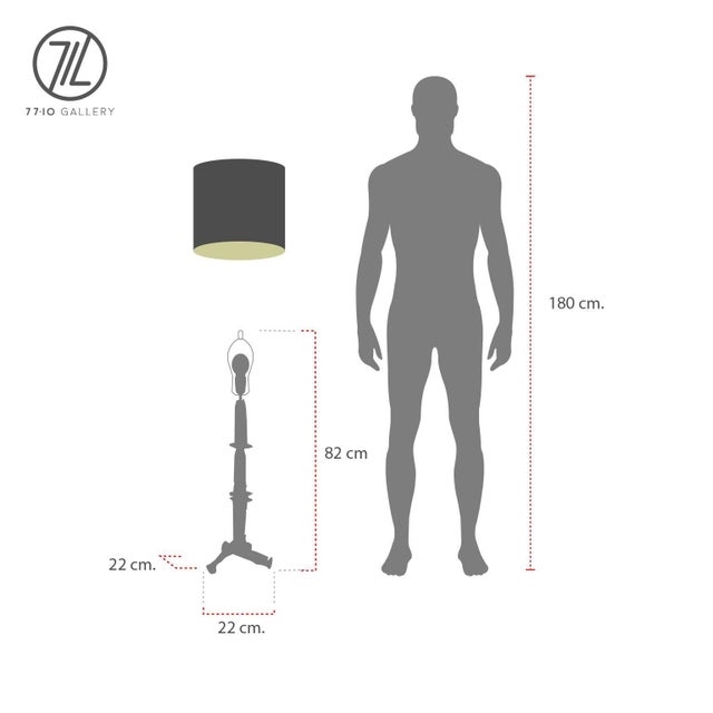 Brutalist Table Lamps made in Iron - A Pair For Sale - Image 6 of 6