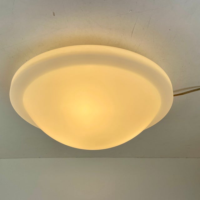 1980s Opaline Glass Ceiling Lamp from Peill & Putzler, Germany, 1980s For Sale - Image 5 of 11