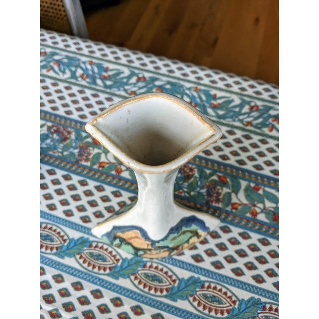 1990s Vintage Studio Art Pottery Drip Glaze Sculptural Vase Signed Hoffman For Sale - Image 5 of 9