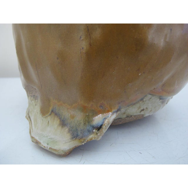 Ceramic Large Chickadee Fat Hen Globular Earthenware Farmhouse Pottery Sculpture For Sale - Image 7 of 9