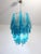 Fantastic vintage murano chandelier made by 92 murano crystal multicolored prism in a nickel metal frame. The glasses are...
