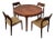 Mid-Century Teak Extendabe Table and Chairs from Moller, Denmark, Set of 5 For Sale