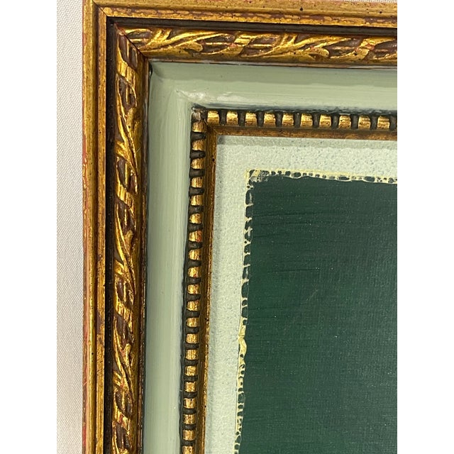 English Contemporary Primitive Equestrian Horse Painting in Custom Wood Frame For Sale - Image 3 of 10