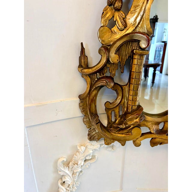 Antique Giltwood Rococo Chinoiserie Wall Mirrors, 1880, Set of 2 For Sale - Image 4 of 17