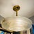 1930s 1930s Signed Sabino France Art Deco Frosted Glass Plafonnier Chandelier – Sculptural 3-Light Pendant For Sale - Image 5 of 10