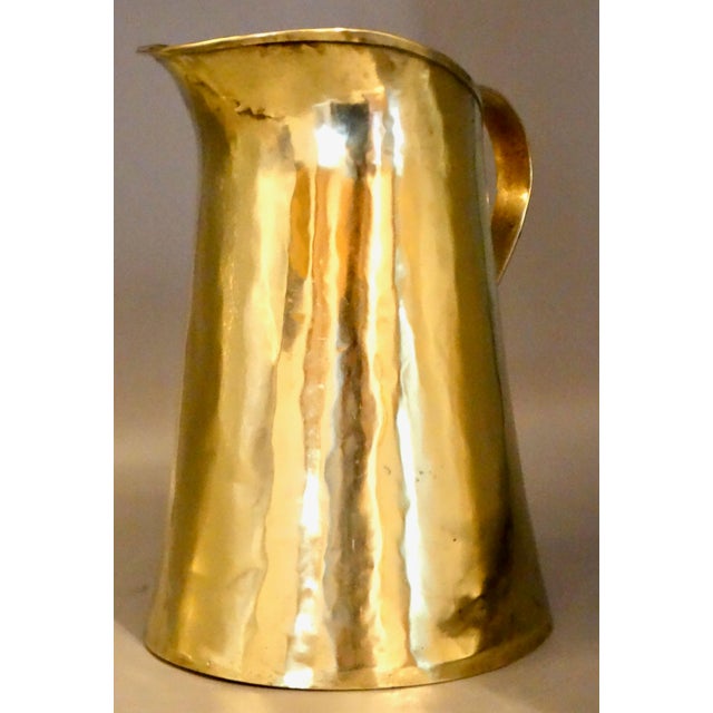 Antique French Handcrafted Brass Pitcher For Sale - Image 6 of 12