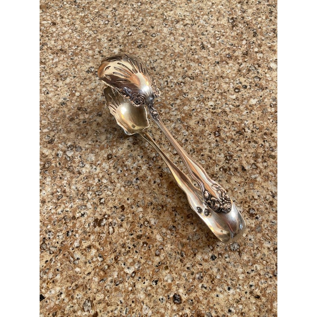 Silver Sterling Silver ‘Tongs, Watson and Newell, ‘Wedding Rose’ Pattern For Sale - Image 8 of 9