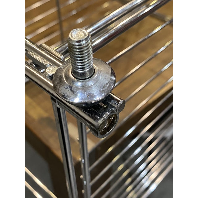 Industrial Vintage Chrome Modular Wall-Mounted Desk Unit, 1970s For Sale - Image 3 of 18