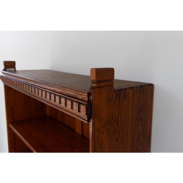 Wood Antique Oregon Pine Bookcase by Martin Nyrop for Rud Rasmussen, Denmark, 1905 For Sale - Image 7 of 18