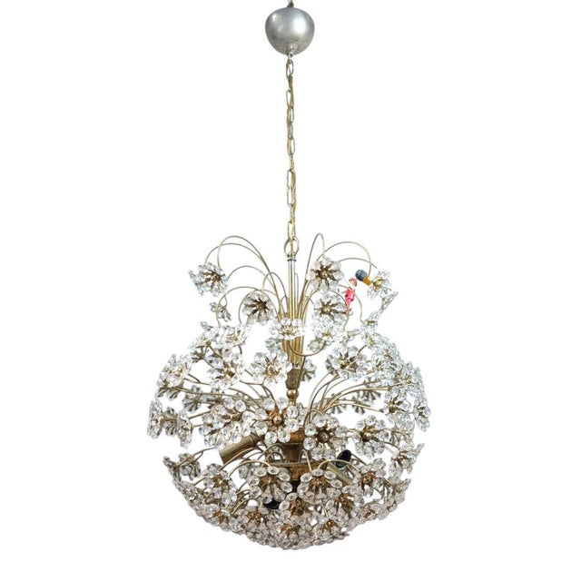 Large Snowball Sputnik Chandelier by Palwa, 1950s, in Good conditions. Designed 1950 to 1959 I have official proof of...