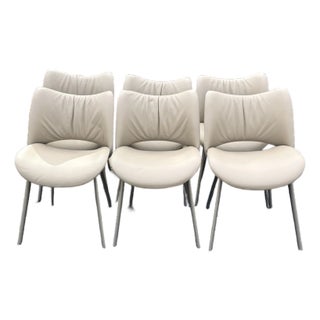 Set of 6 Leather Nice Armchairs by GamFratesi for Poltrona Frau For Sale